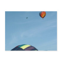 Hot air balloons, with parachute postcards by bluebirdcanflyphotos Hot air balloons, with parachute postcards
