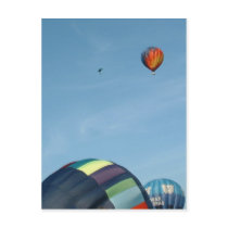 Hot air balloons, with parachute postcards by bluebirdcanflyphotos Hot air balloons, with parachute postcards