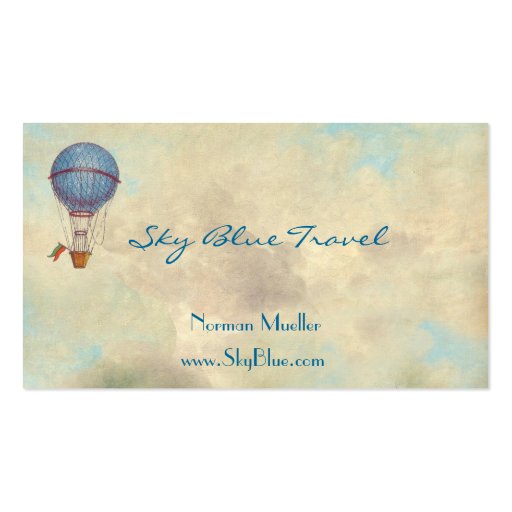 Hot Aire Balloon Business Cards (back side)