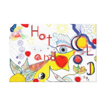 Hot and Cold canvas on Keilrahmen Canvas Print