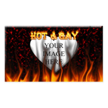 Hot and Gay fire and flames red marble Business Card Template