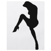 hot babe silhouette icon flyers