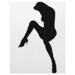 hot babe silhouette icon letterhead