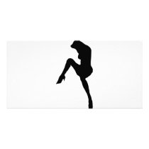 hot babe silhouette icon photo cards