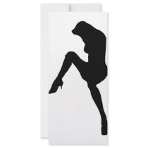 hot babe silhouette icon rack cards