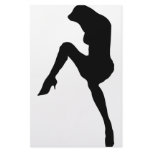hot babe silhouette icon customized stationery