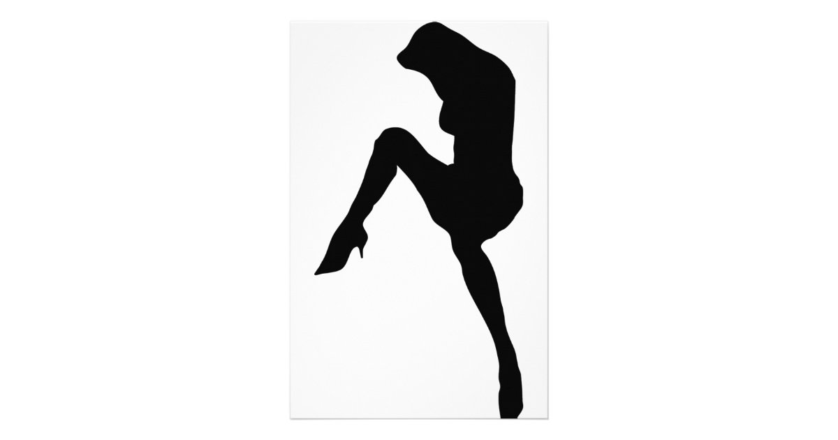 Hot Babe Silhouette Icon Stationery Zazzle 8622