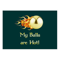 Hot Balls Flaming Pinball Business Card