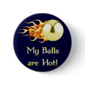 Hot Balls Flaming Pinball buttons by HappyDoggies Hot Balls Flaming Pinball buttons