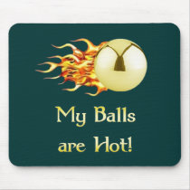 Hot Balls Flaming Pinball Mouse Pad