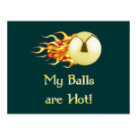Hot Balls Flaming Pinball Post Cards