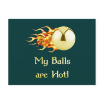 Hot Balls Flaming Pinball postcards