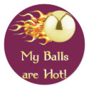 Hot Balls Flaming Pinball stickers