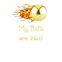 Hot Balls Flaming Pinball Tee Shirt