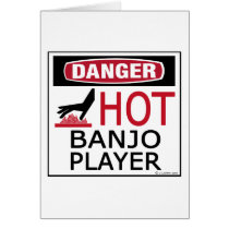 Hot Banjo Player Greeting Card