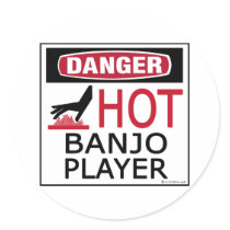 Hot Banjo Player stickers