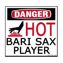 Hot Bari Sax Player t-shirts