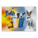 Hot Bath - Rat Terrier card