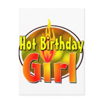 Hot Birthday Girl Postcard