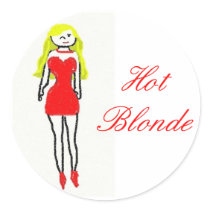 Hot Blonde stickers by JoJy45 Hot Blonde stickers