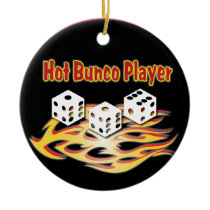 Hot Bunco Player Christmas Tree Ornaments