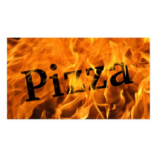 Hot Burning Fire Pizza Business Card