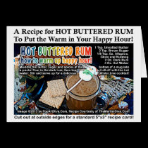 HOT BUTTERED RUM RECIPE Greeting & Note CARDS cards