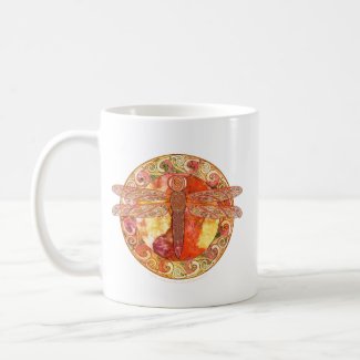 Hot Celtic Dragonfly mug