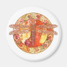 Hot Celtic Dragonfly Refrigerator Magnets