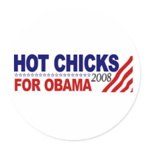 Hot Chicks For Obama Sticker