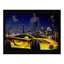 hot chicks hot cars big city posters