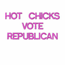 HOT CHICKS VOTE REPUBLICAN embroidered shirts by jessiolson HOT CHICKS VOTE REPUBLICAN embroidered shirts