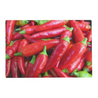 Hot Chili Peppers Laminated Placemat