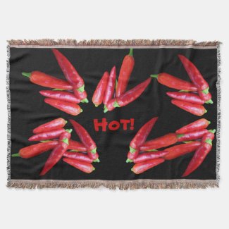 Hot Chili Peppers Throw Blanket