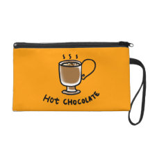 hot chocolate drink wristlet clutches