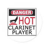 Hot Clarinet Player stickers