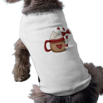hot cocoa and candy cane pet clothing