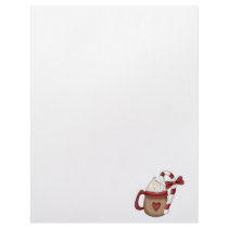 hot cocoa and candy cane letterhead