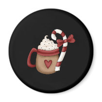 hot cocoa and candy cane magnets