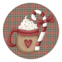 hot cocoa and candy cane stickers