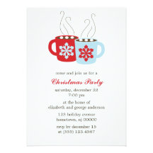 Hot Cocoa Holiday Party Custom Invite