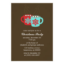 Hot Cocoa Holiday Party Invitations