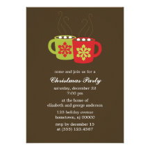 Hot Cocoa Holiday Party Invitations