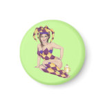 Hot Cocoa Jester PIn Up fantasy art magnet