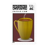 hot coffee cup_Vector_Clipart Postage Stamps
