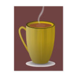 hot coffee cup_Vector_Clipart Postcards