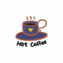 Hot coffee embroidered shirts