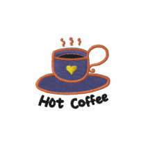 Hot coffee embroidered shirts