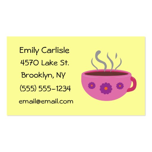 Hot Coffee Mug Business Cards Zazzle