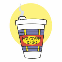 hot coffee to go photo cutout